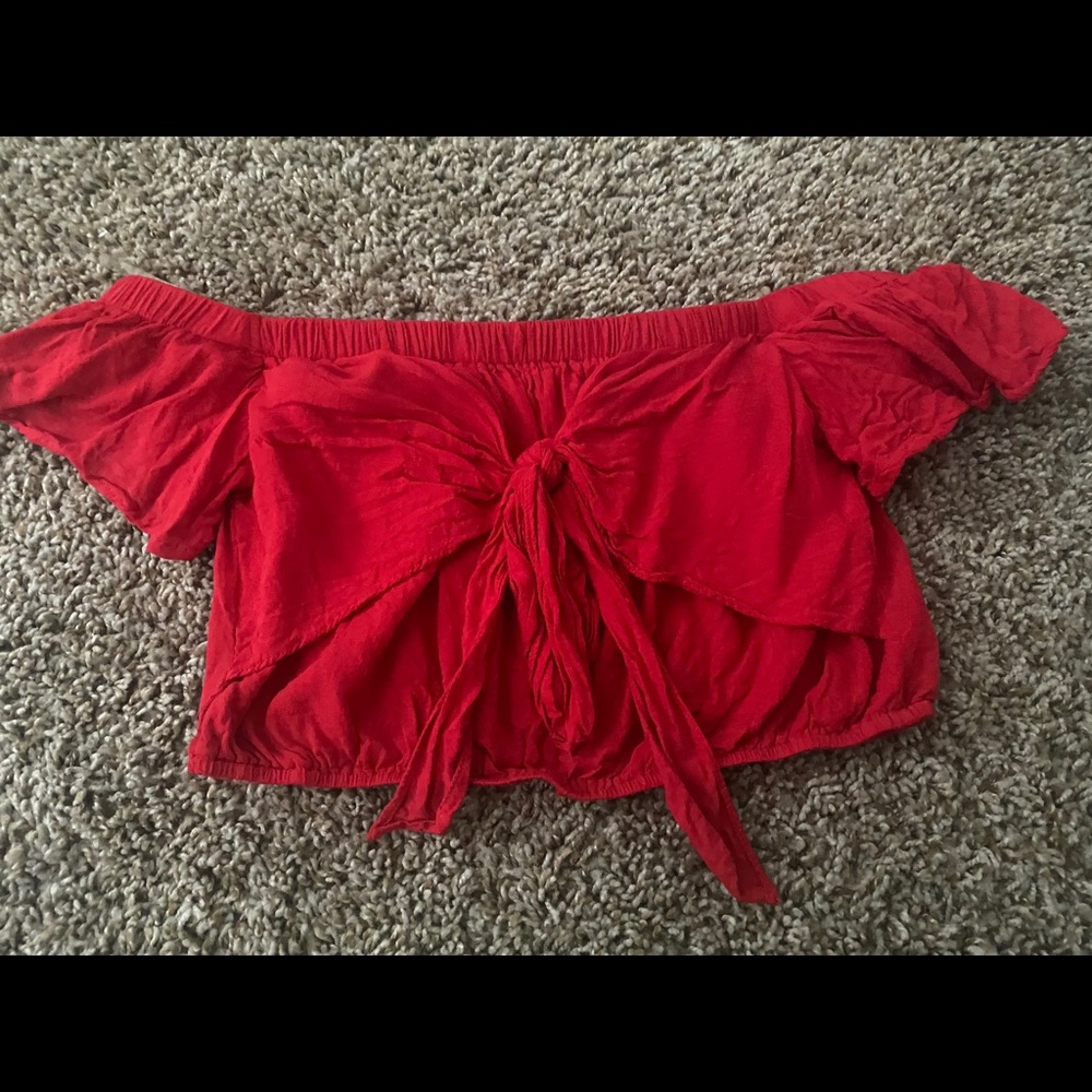 Off shoulder crop top